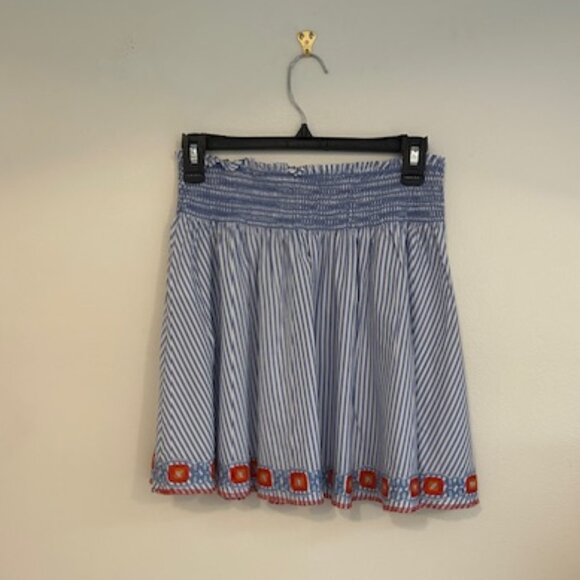 Tory Burch Grace  Embroidered Stripped Skirt- Size Small - Picture 5 of 7
